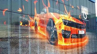 15.6mm LED Mesh Screen, mur visuel de rideau en 6000nits LED extérieur